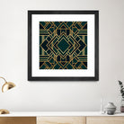 Art Deco 2 by Elisabeth Fredriksson on GIANT ART - green mixed media