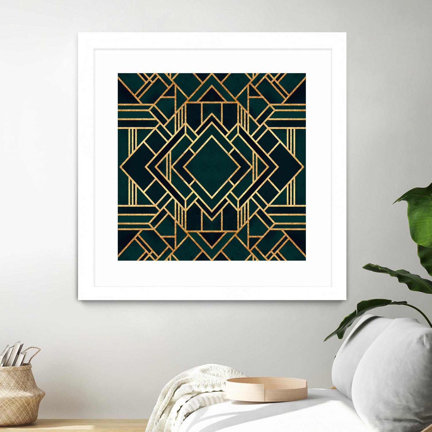 Art Deco 2 by Elisabeth Fredriksson on GIANT ART - green mixed media