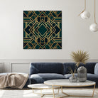 Art Deco 2 by Elisabeth Fredriksson on GIANT ART - green mixed media