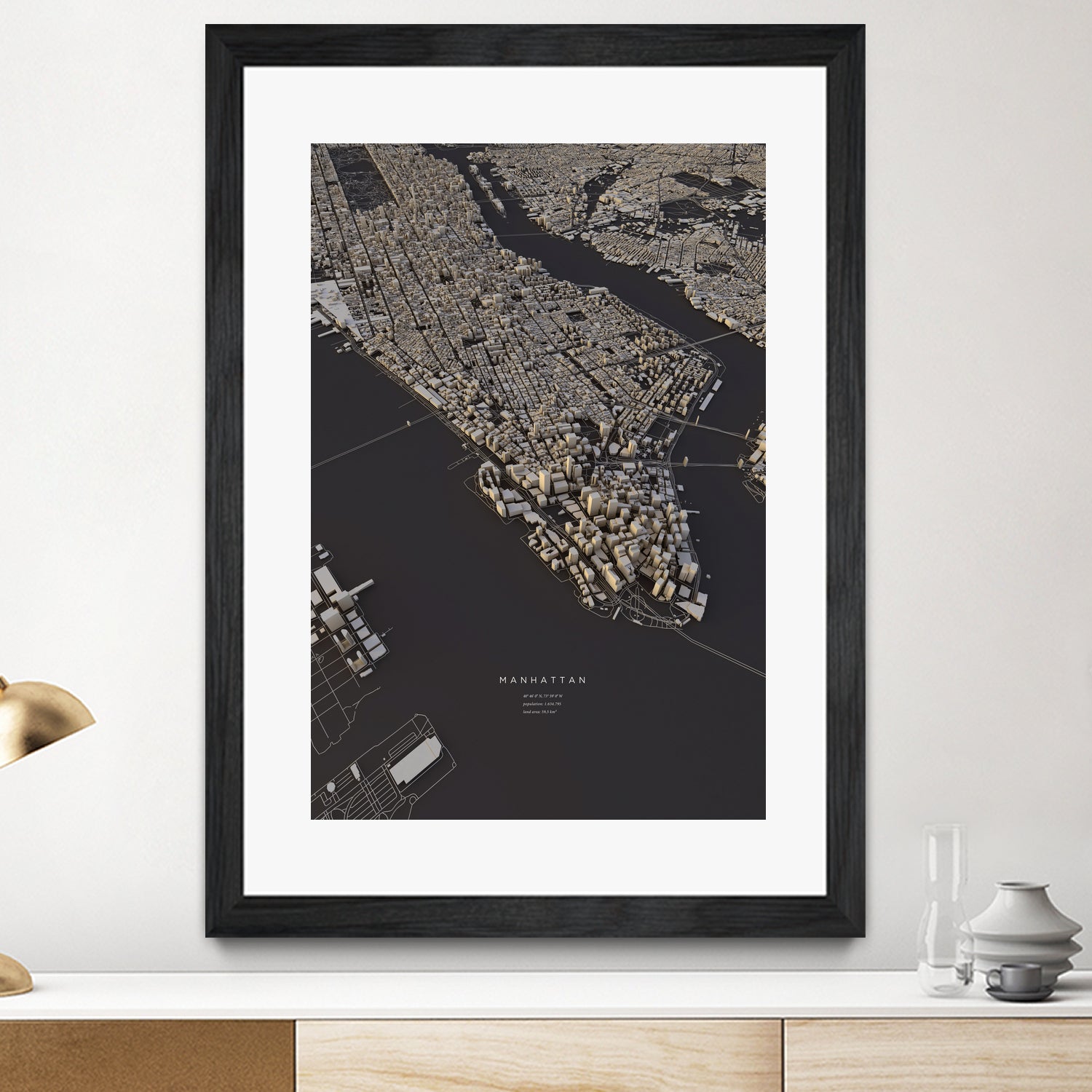 Manhattan City Map II by Luis Dilger on GIANT ART - 3d art