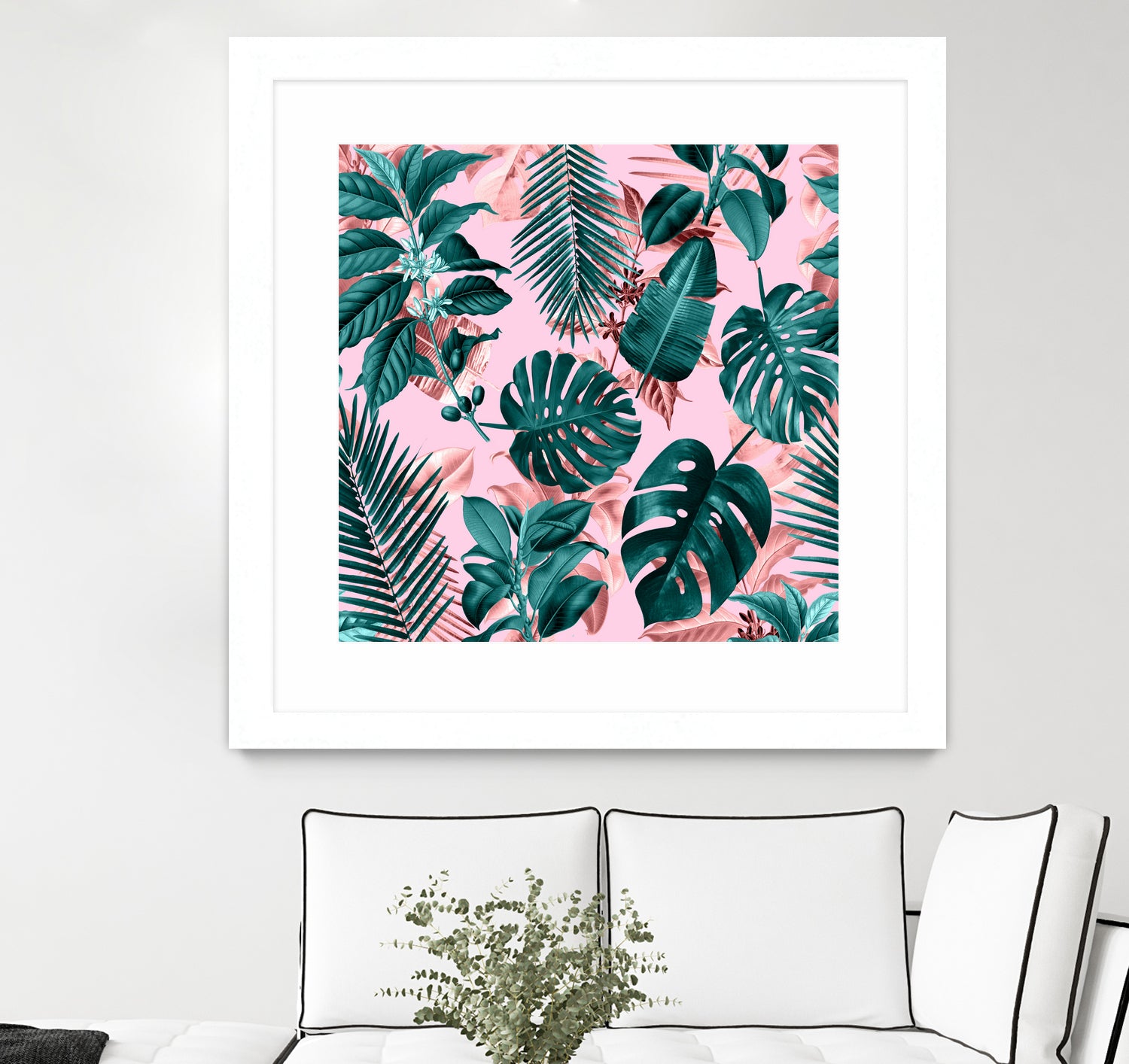 Tropical Garden II by burcu korkmazyurek on GIANT ART - pink digital painting