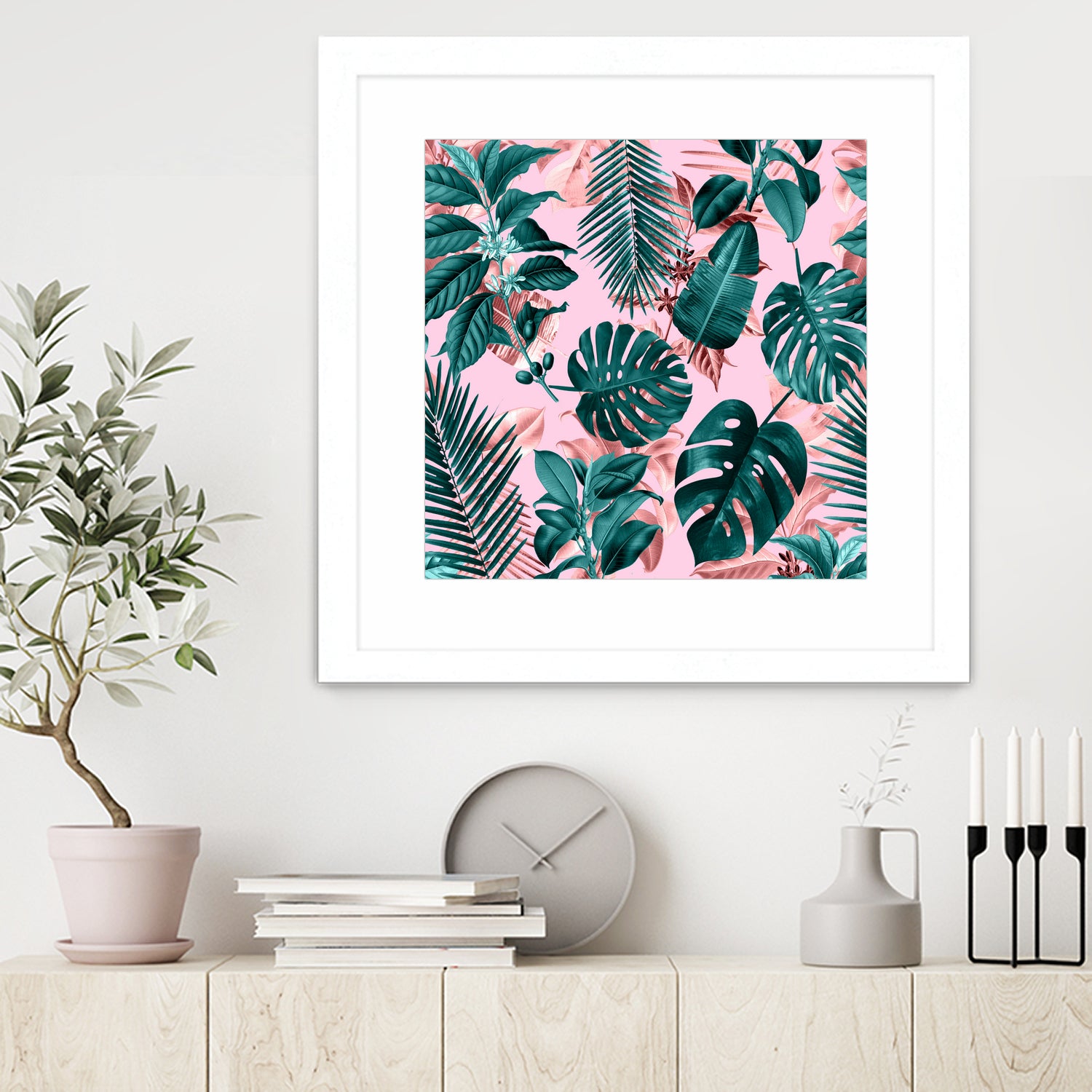 Tropical Garden II by burcu korkmazyurek on GIANT ART - pink digital painting