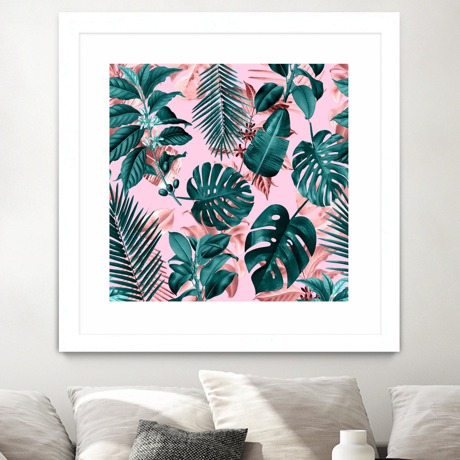 Tropical Garden II by burcu korkmazyurek on GIANT ART - pink digital painting