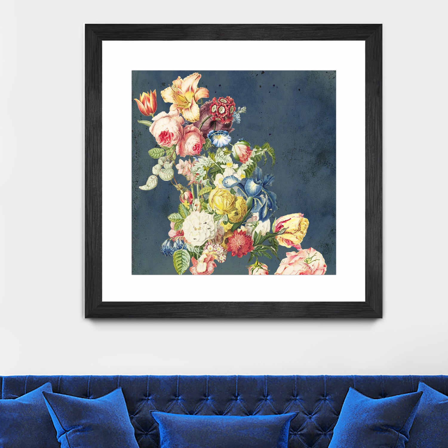 Floral tribute to Louis McNeice by anne corr on GIANT ART - blue digital painting