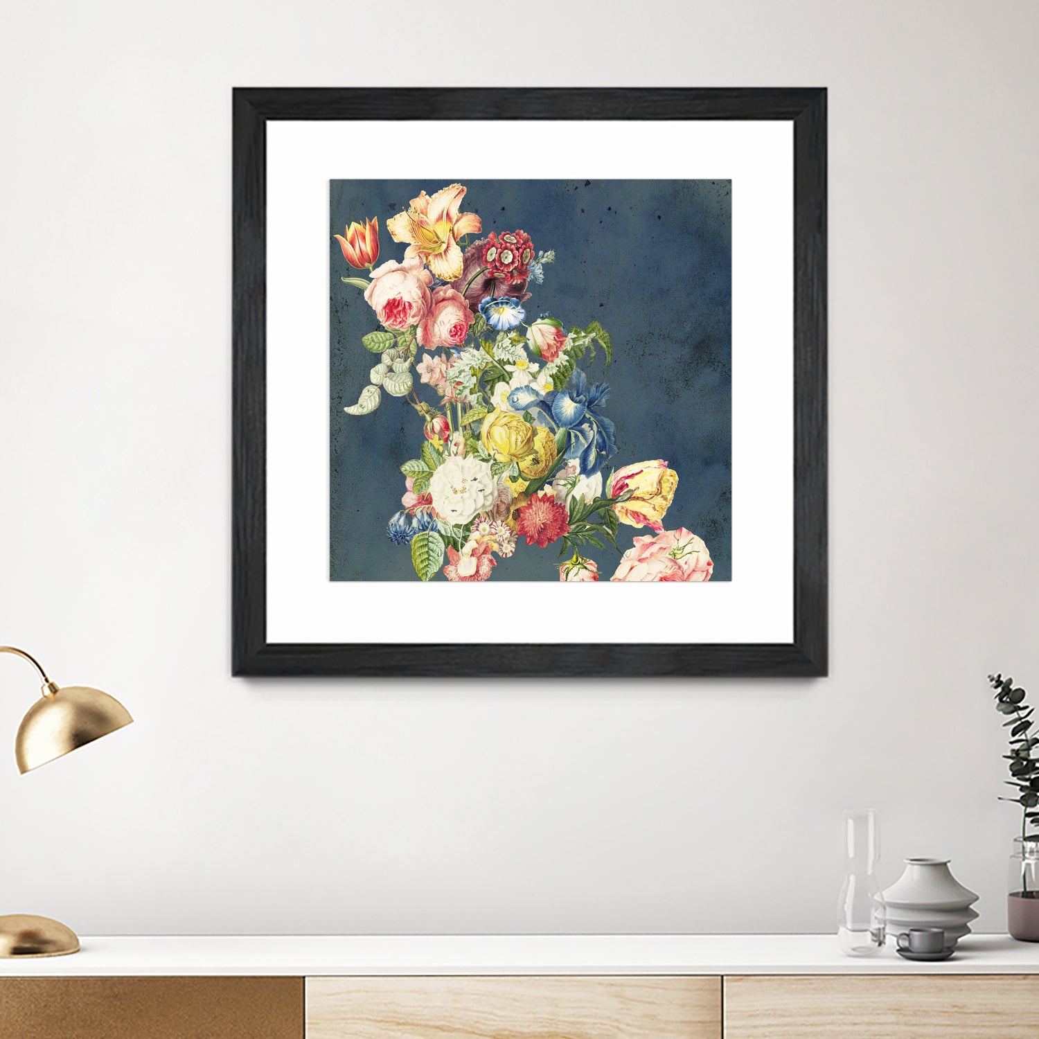 Floral tribute to Louis McNeice by anne corr on GIANT ART - blue digital painting