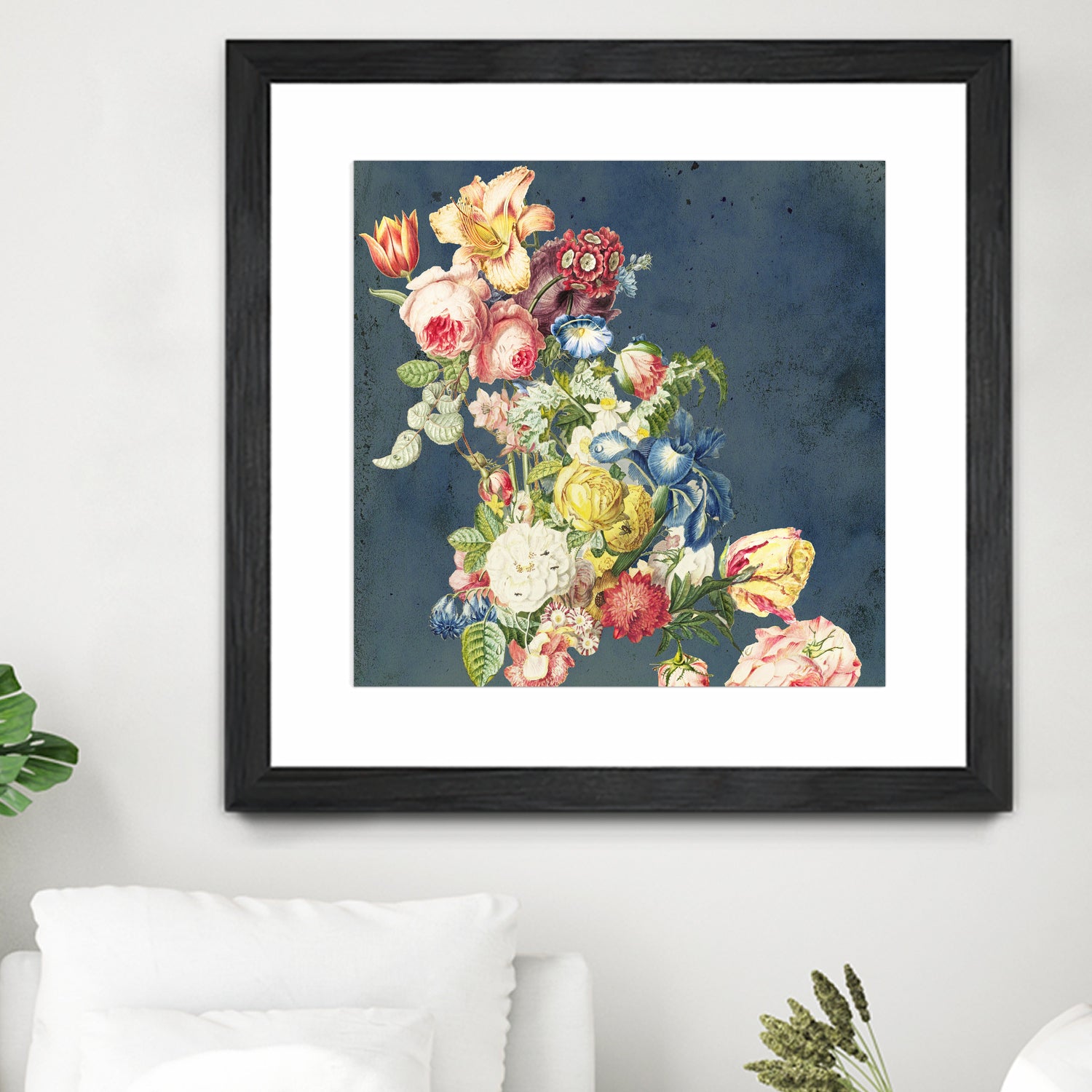 Floral tribute to Louis McNeice by anne corr on GIANT ART - blue digital painting