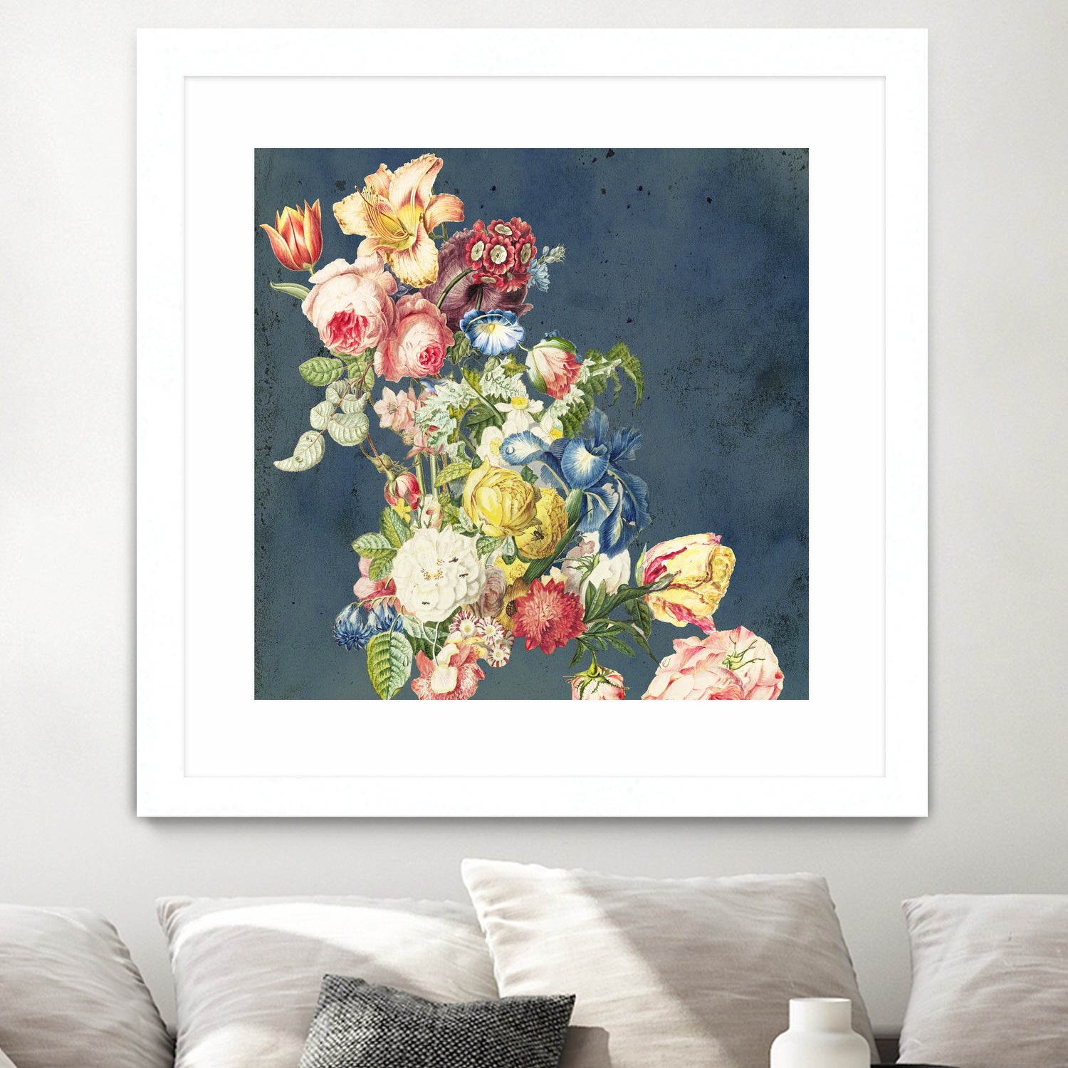 Floral tribute to Louis McNeice by anne corr on GIANT ART - blue digital painting