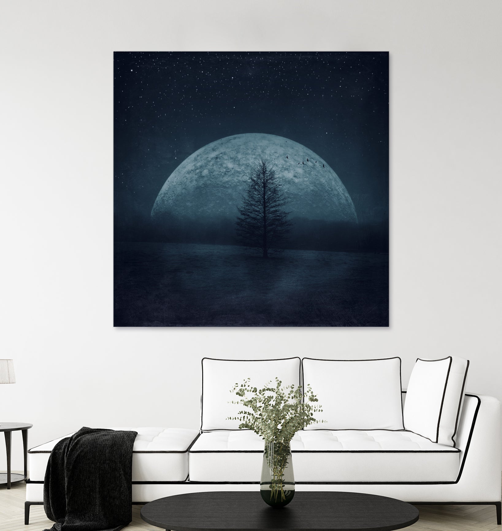 moon twilight by Dirk Wüstenhagen on GIANT ART - blue photo manipulation