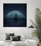 moon twilight by Dirk Wüstenhagen on GIANT ART - blue photo manipulation