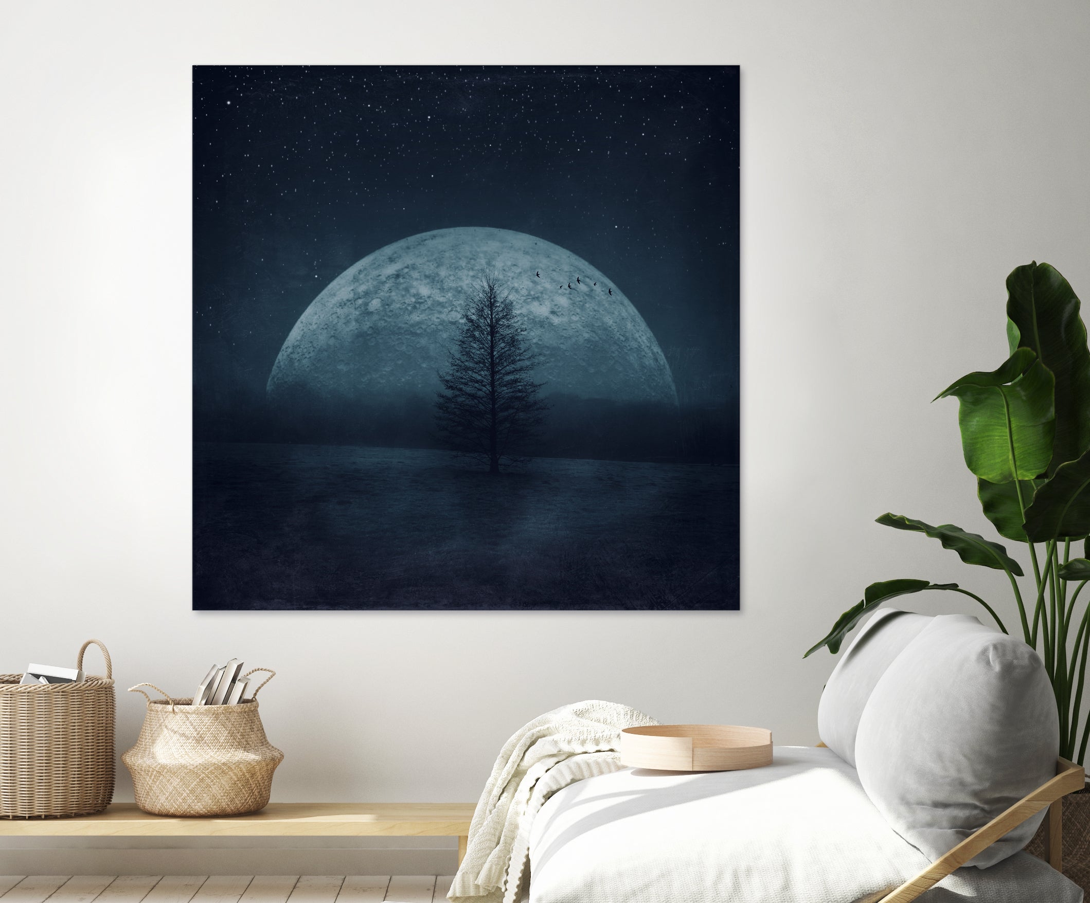 moon twilight by Dirk Wüstenhagen on GIANT ART - blue photo manipulation