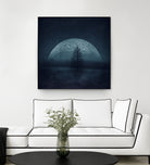 moon twilight by Dirk Wüstenhagen on GIANT ART - blue photo manipulation