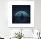 moon twilight by Dirk Wüstenhagen on GIANT ART - blue photo manipulation