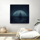 moon twilight by Dirk Wüstenhagen on GIANT ART - blue photo manipulation