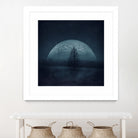 moon twilight by Dirk Wüstenhagen on GIANT ART - blue photo manipulation