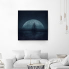 moon twilight by Dirk Wüstenhagen on GIANT ART - blue photo manipulation