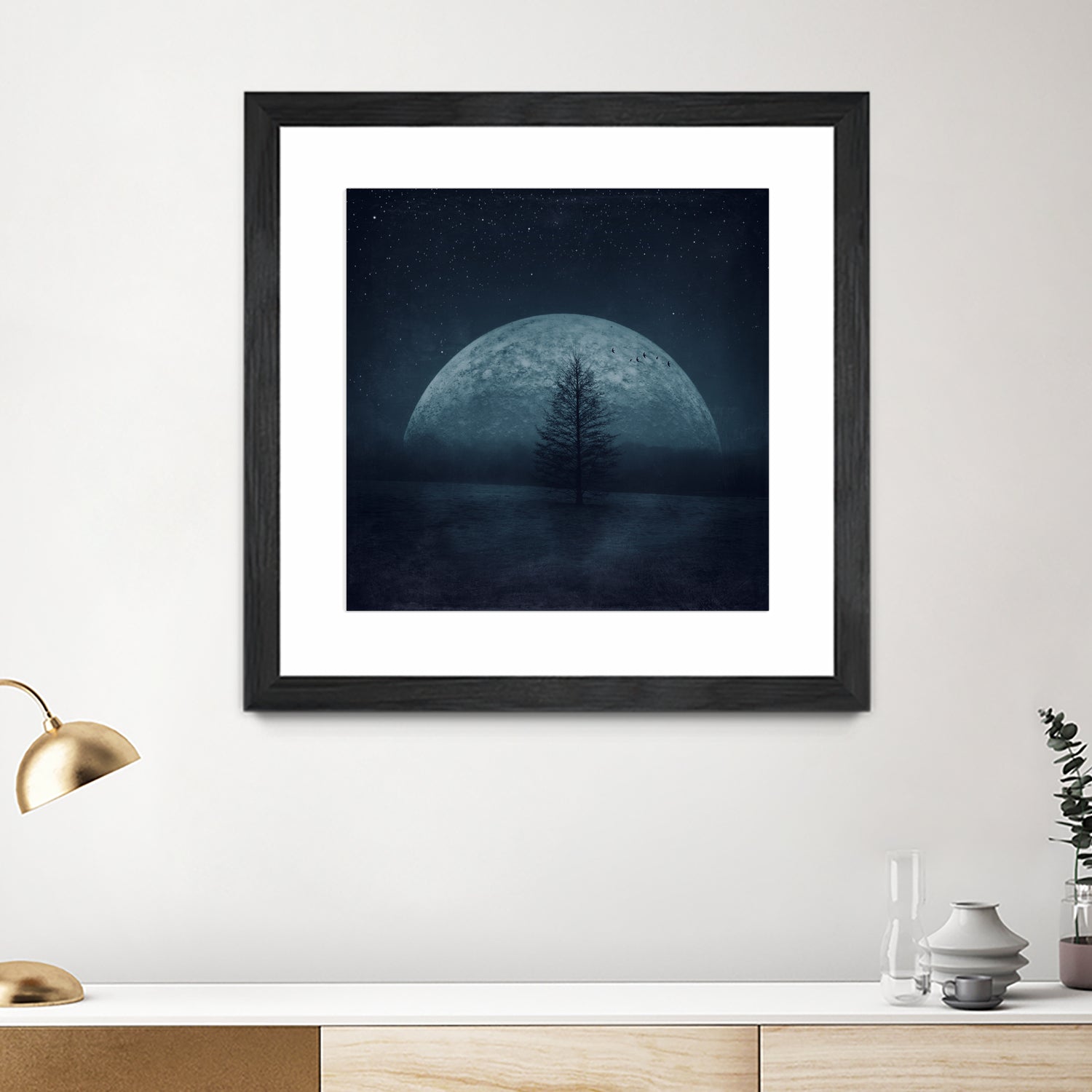 moon twilight by Dirk Wüstenhagen on GIANT ART - blue photo manipulation