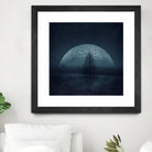 moon twilight by Dirk Wüstenhagen on GIANT ART - blue photo manipulation