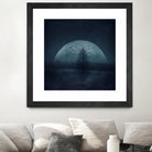 moon twilight by Dirk Wüstenhagen on GIANT ART - blue photo manipulation