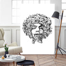 Jimi Hendrix by Octavian Mihai Mielu on GIANT ART - black digital drawing