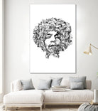 Jimi Hendrix by Octavian Mihai Mielu on GIANT ART - black digital drawing