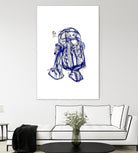 R2D2 by Octavian Mihai Mielu on GIANT ART - blue digital painting