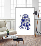 R2D2 by Octavian Mihai Mielu on GIANT ART - blue digital painting