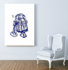 R2D2 by Octavian Mihai Mielu on GIANT ART - blue digital painting