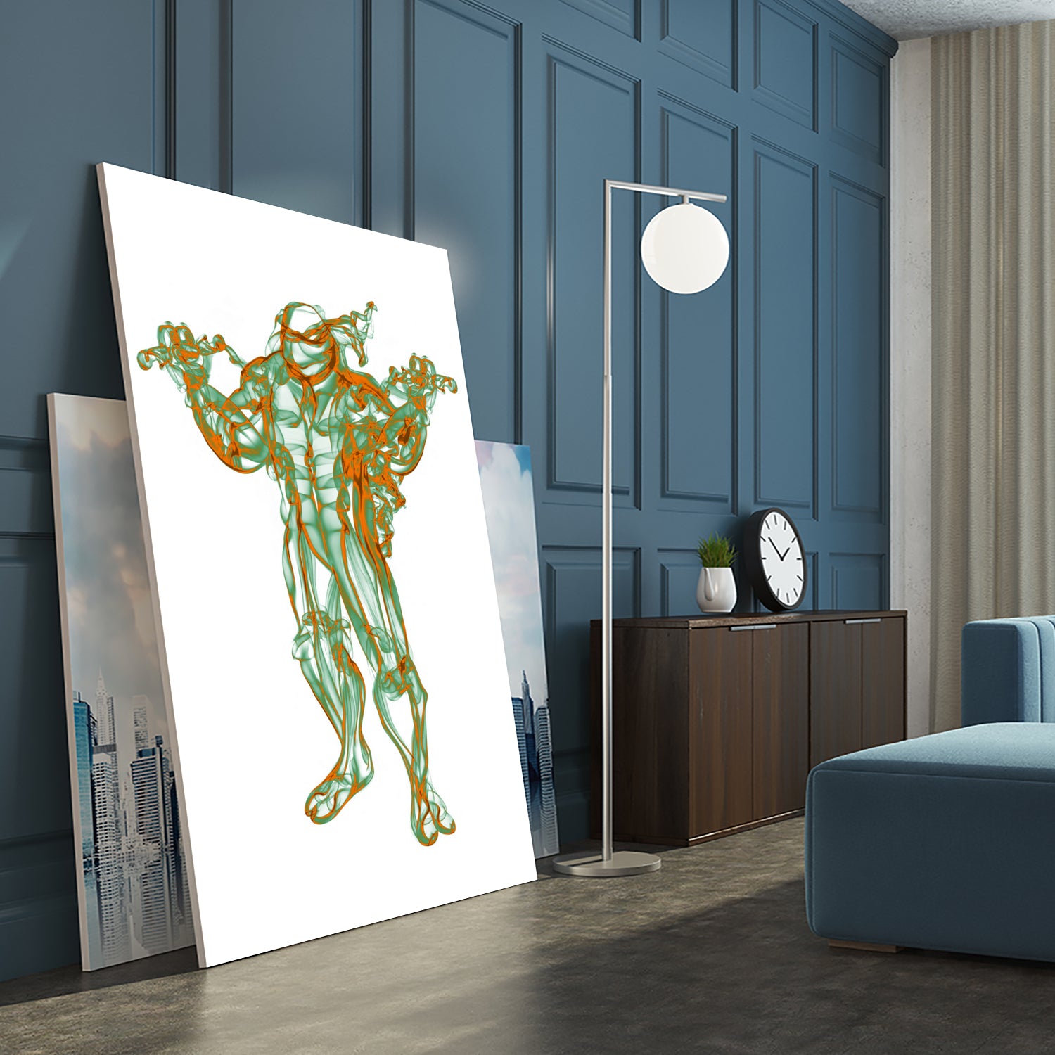 Michelangelo by Octavian Mihai Mielu on GIANT ART - green digital painting