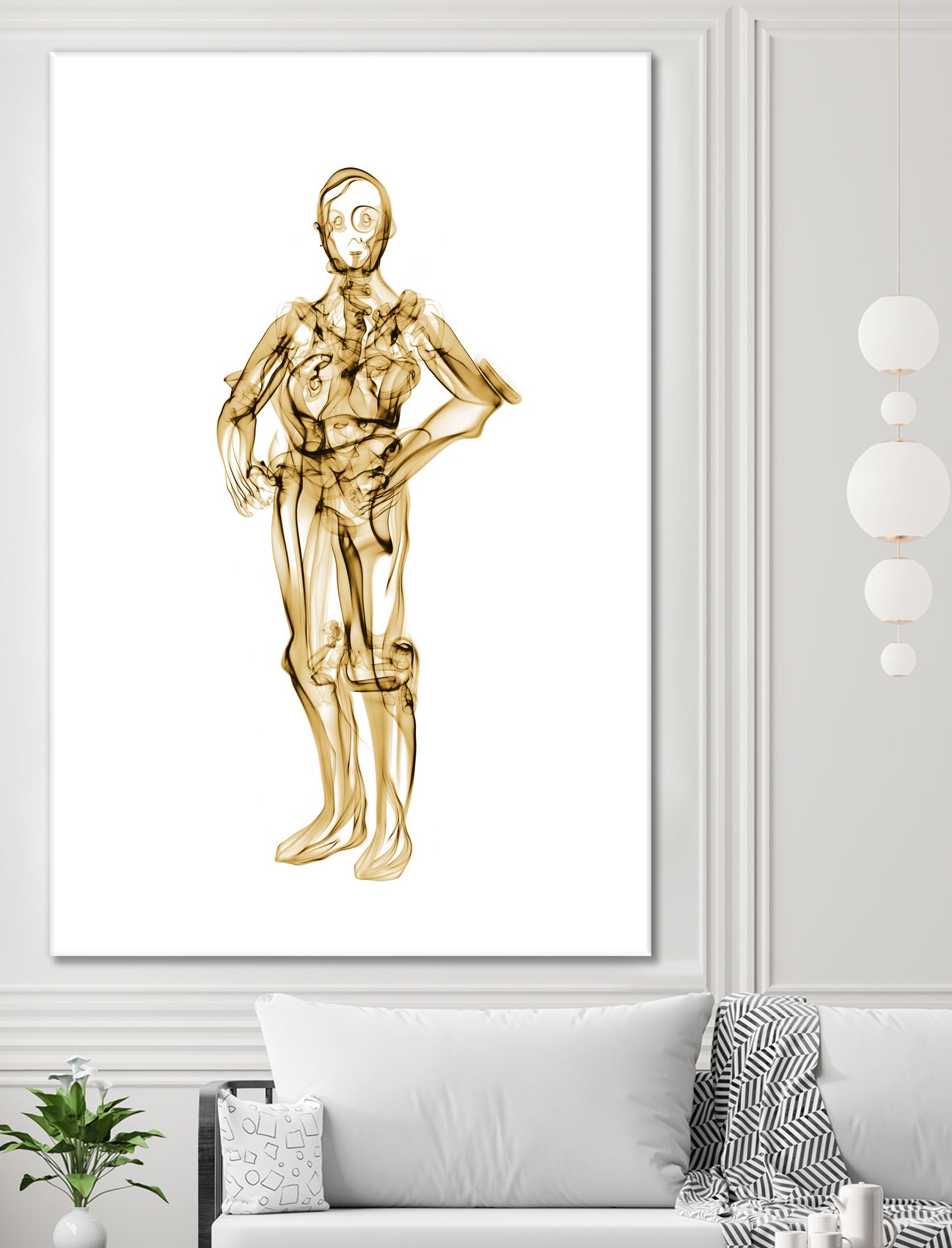 C3PO by Octavian Mihai Mielu on GIANT ART - yellow digital painting