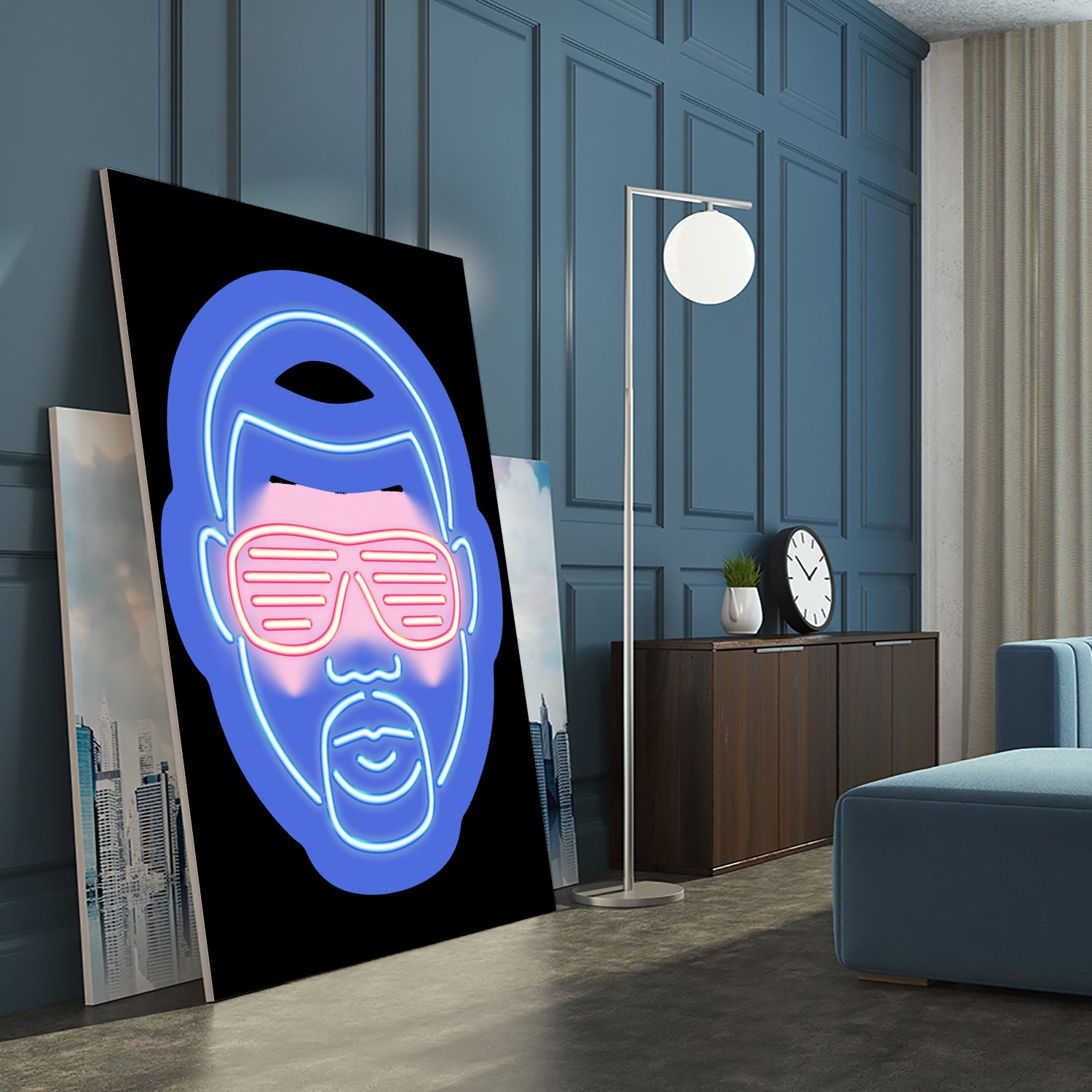 Kanye West by Octavian Mihai Mielu on GIANT ART - blue character design