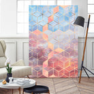 Magic Sky Cubes by Elisabeth Fredriksson on GIANT ART - yellow digital painting