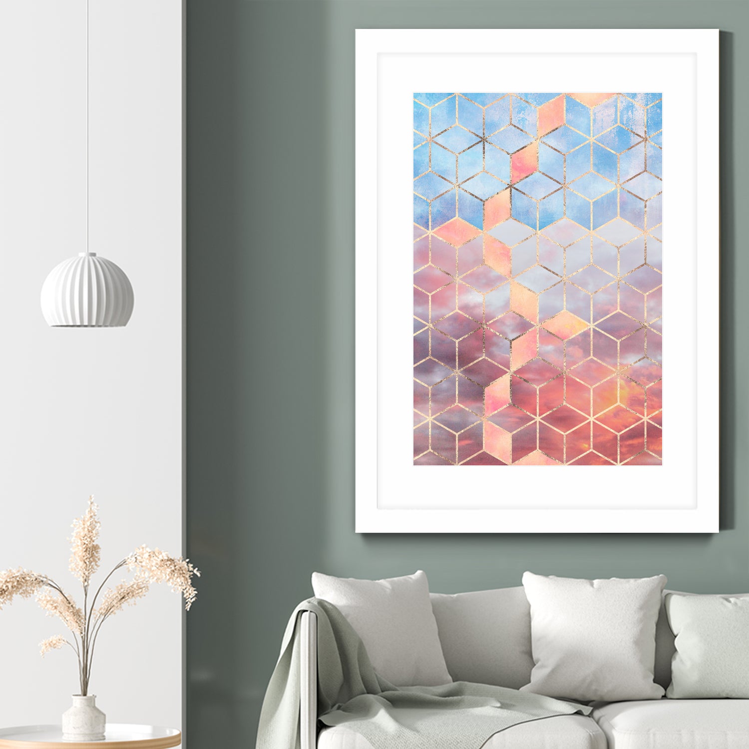 Magic Sky Cubes by Elisabeth Fredriksson on GIANT ART - yellow digital painting