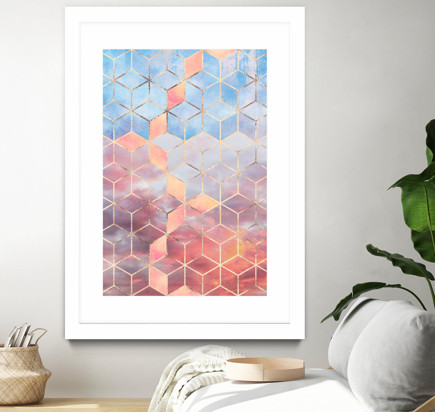 Magic Sky Cubes by Elisabeth Fredriksson on GIANT ART - yellow digital painting