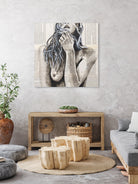 thinking of you by eugenia retana on GIANT ART - black mixed media