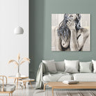 thinking of you by eugenia retana on GIANT ART - black mixed media