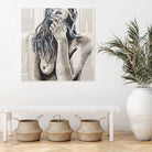 thinking of you by eugenia retana on GIANT ART - black mixed media