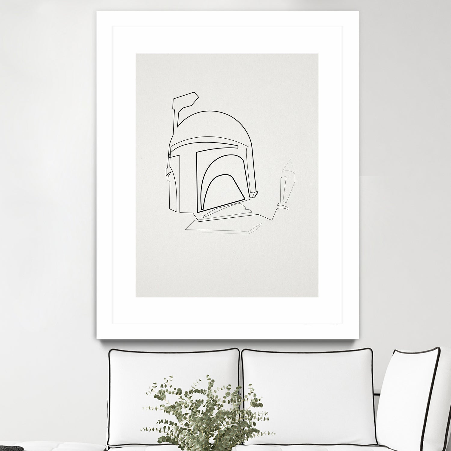 One Line Boba Fett by Christophe Louis on GIANT ART - digital drawing