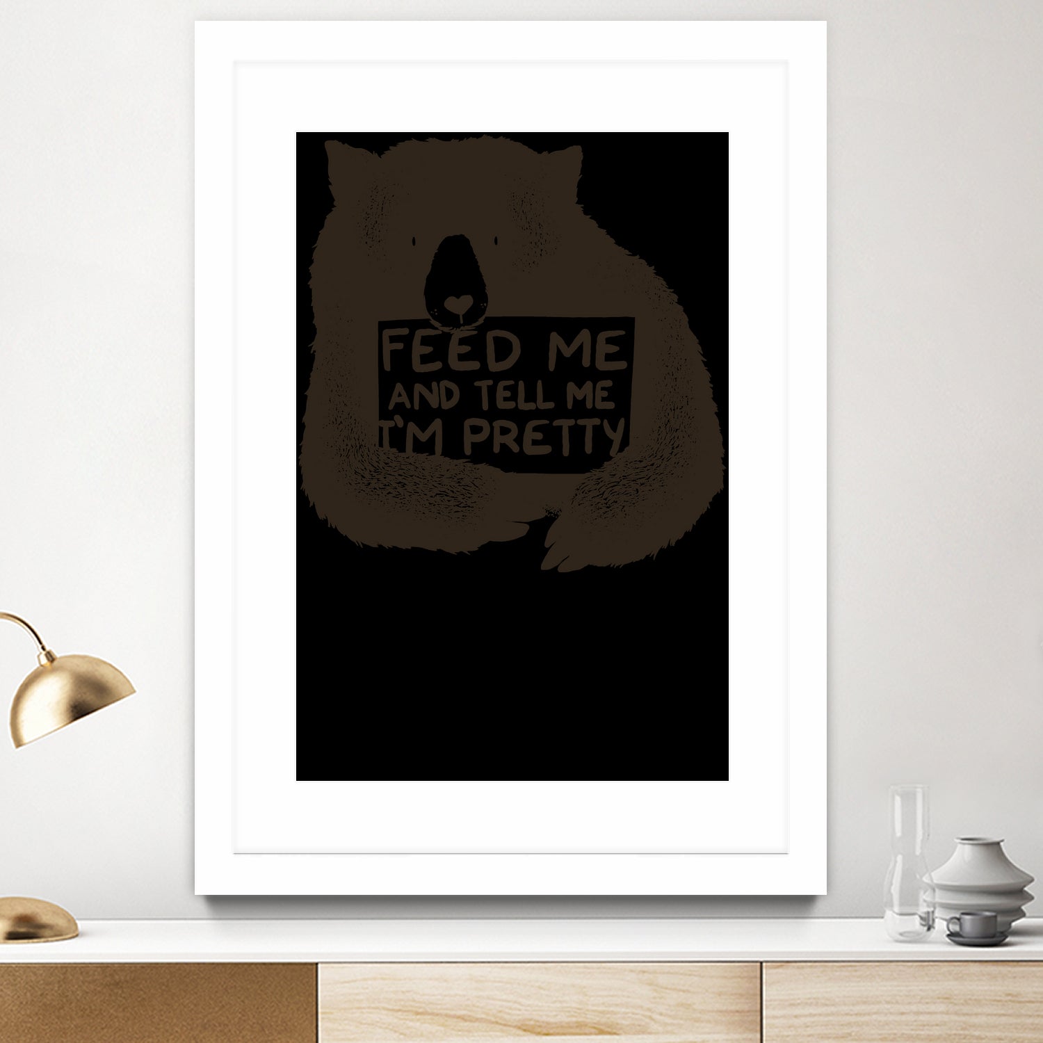 Feed Me And Tell I'm Pretty by Tobias Fonseca on GIANT ART - brown photo illustration