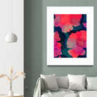 Blushing Flowers- Purple by Rebecca Allen on GIANT ART - fuchsia digital painting