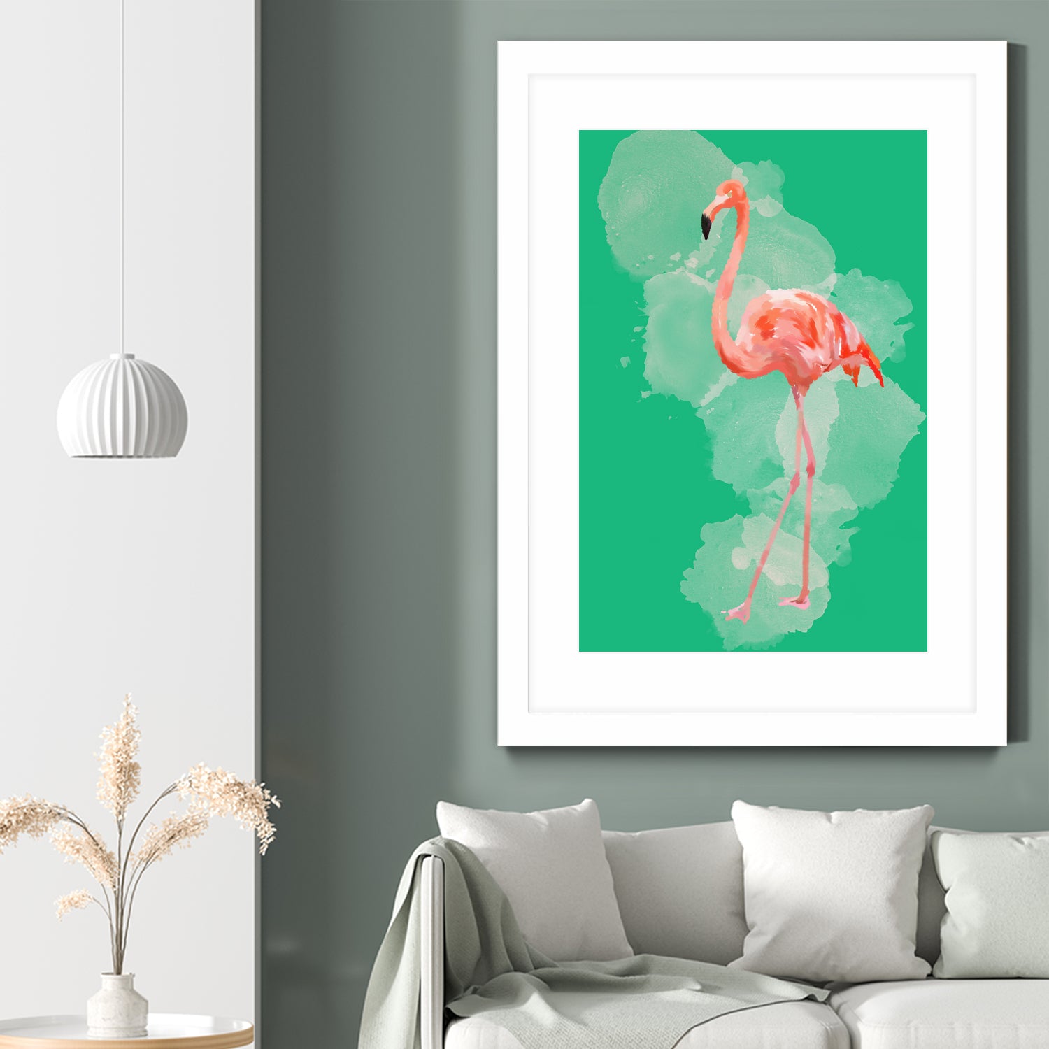 FLAMINGO: THE PINK BEAUTY by Rebecca Allen on GIANT ART - pink digital painting