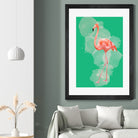 FLAMINGO: THE PINK BEAUTY by Rebecca Allen on GIANT ART - pink digital painting