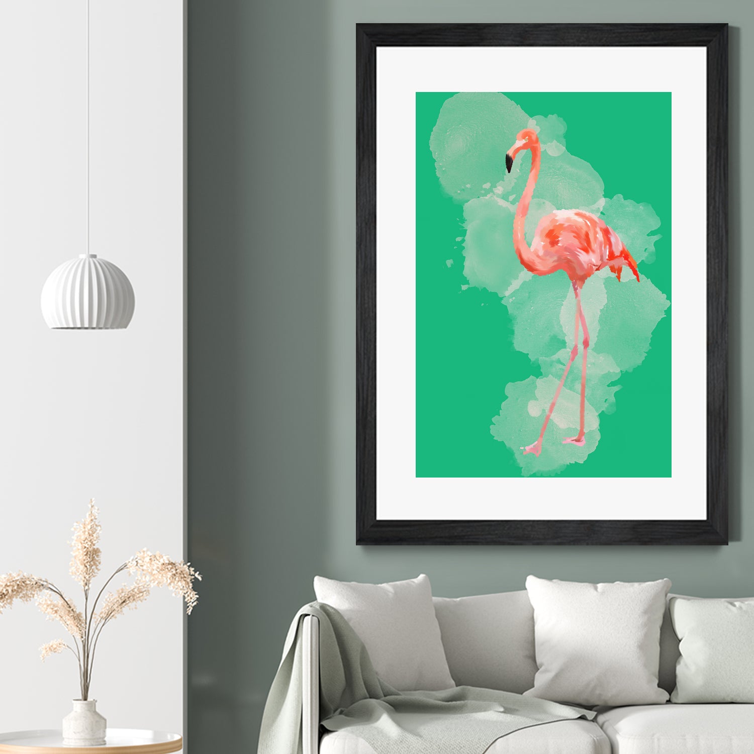 FLAMINGO: THE PINK BEAUTY by Rebecca Allen on GIANT ART - pink digital painting