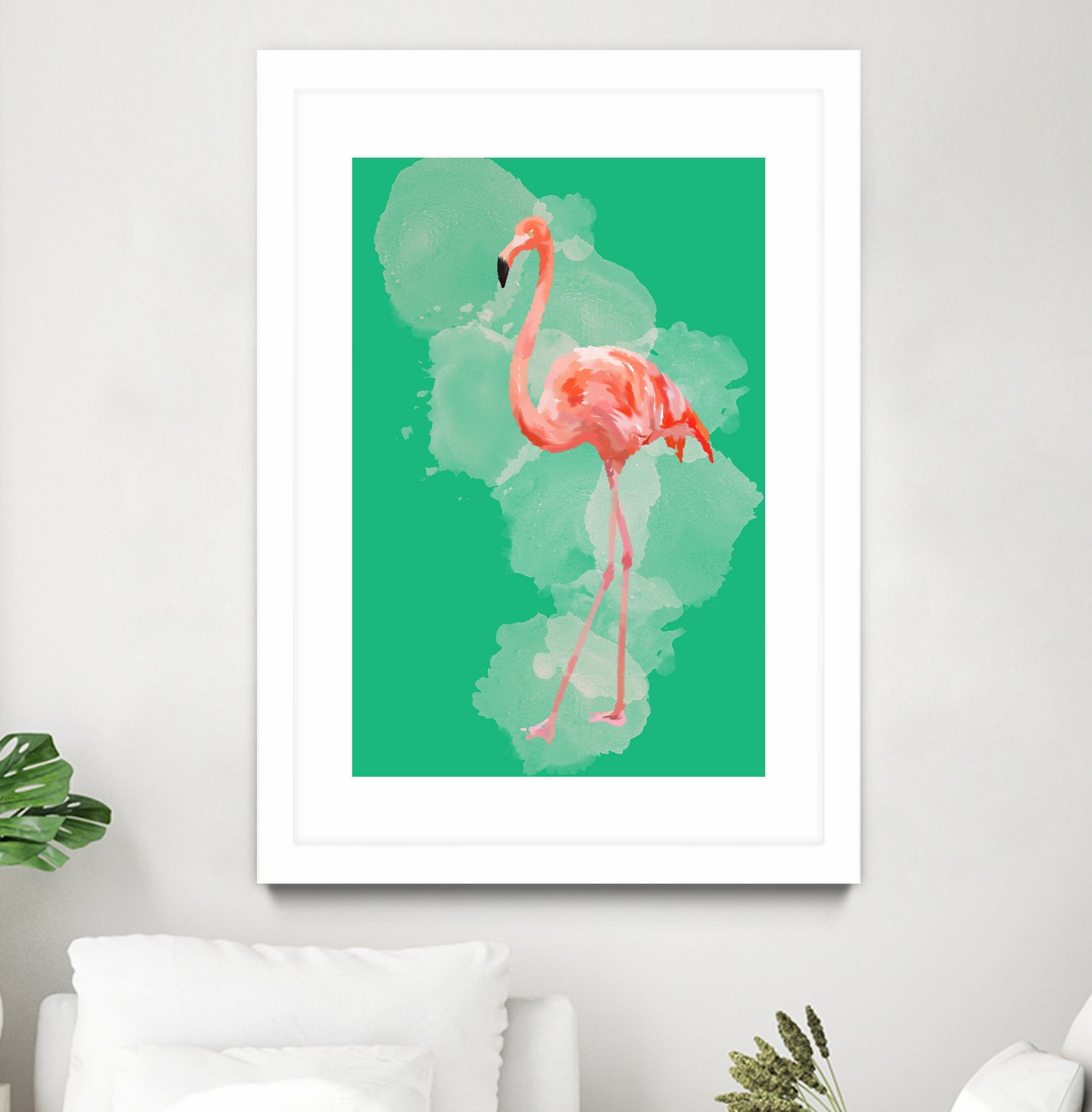 FLAMINGO: THE PINK BEAUTY by Rebecca Allen on GIANT ART - pink digital painting