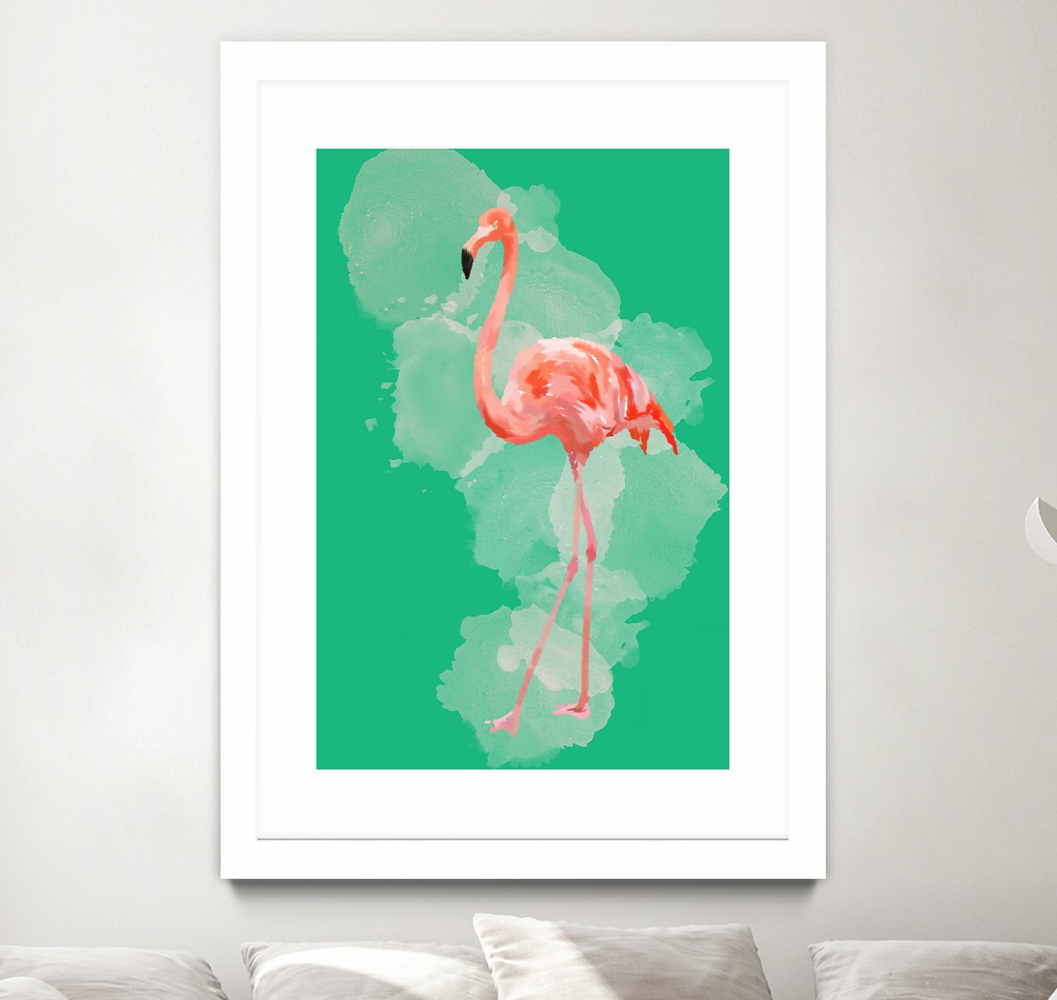 FLAMINGO: THE PINK BEAUTY by Rebecca Allen on GIANT ART - pink digital painting