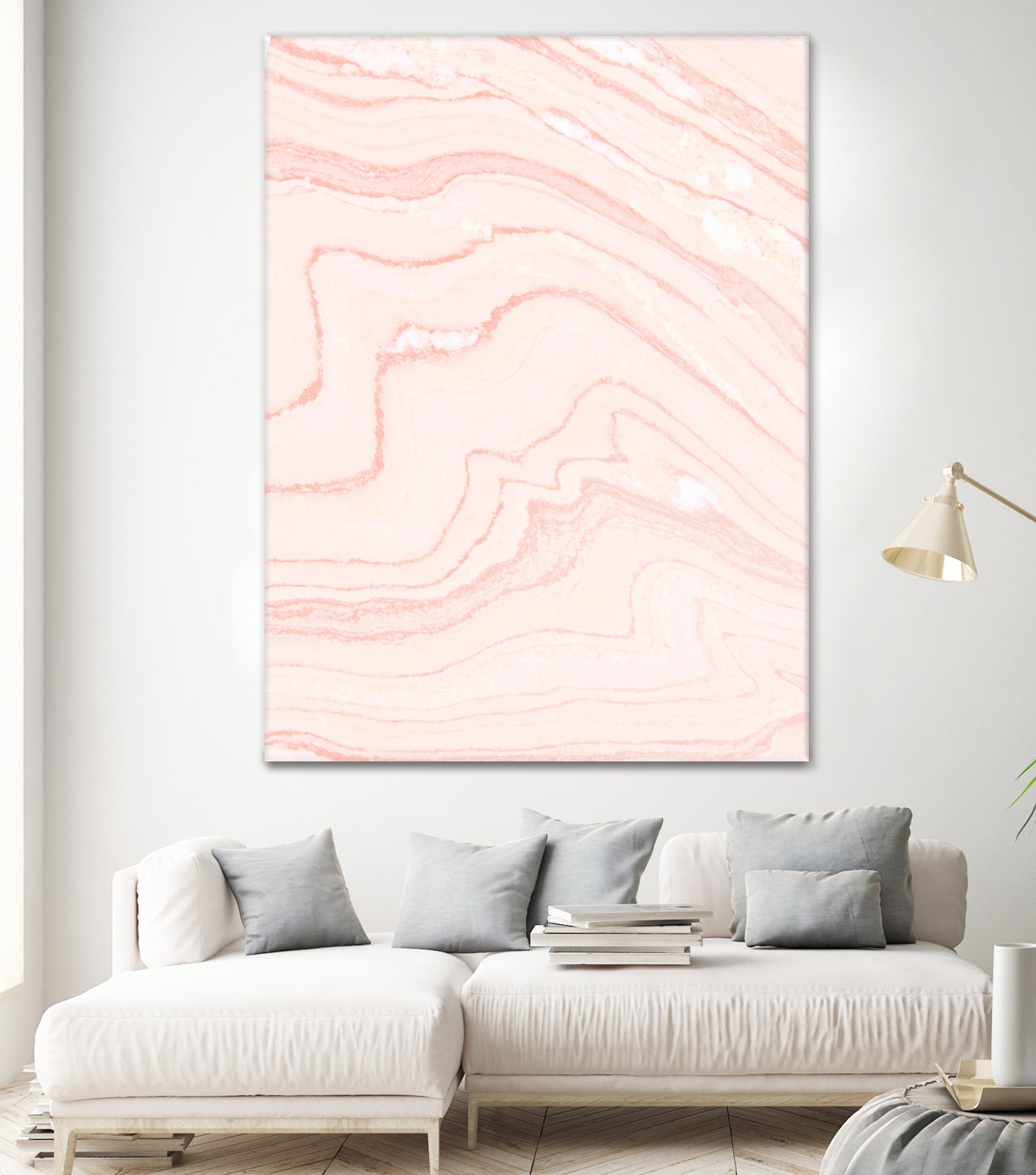 Blush Marble by Rebecca Allen on GIANT ART - pink mixed media