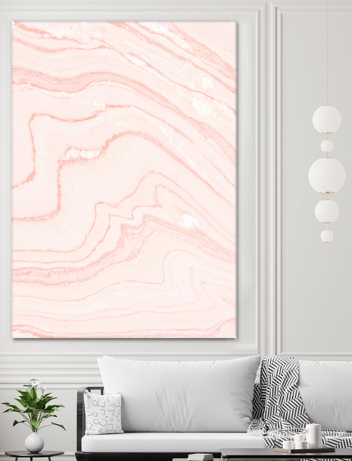 Blush Marble by Rebecca Allen on GIANT ART - pink mixed media