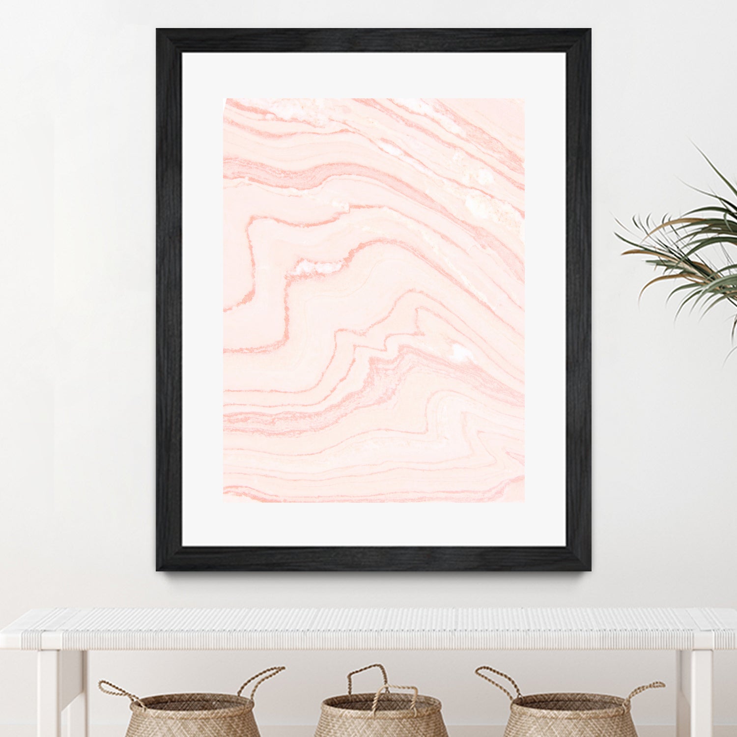 Blush Marble by Rebecca Allen on GIANT ART - pink mixed media