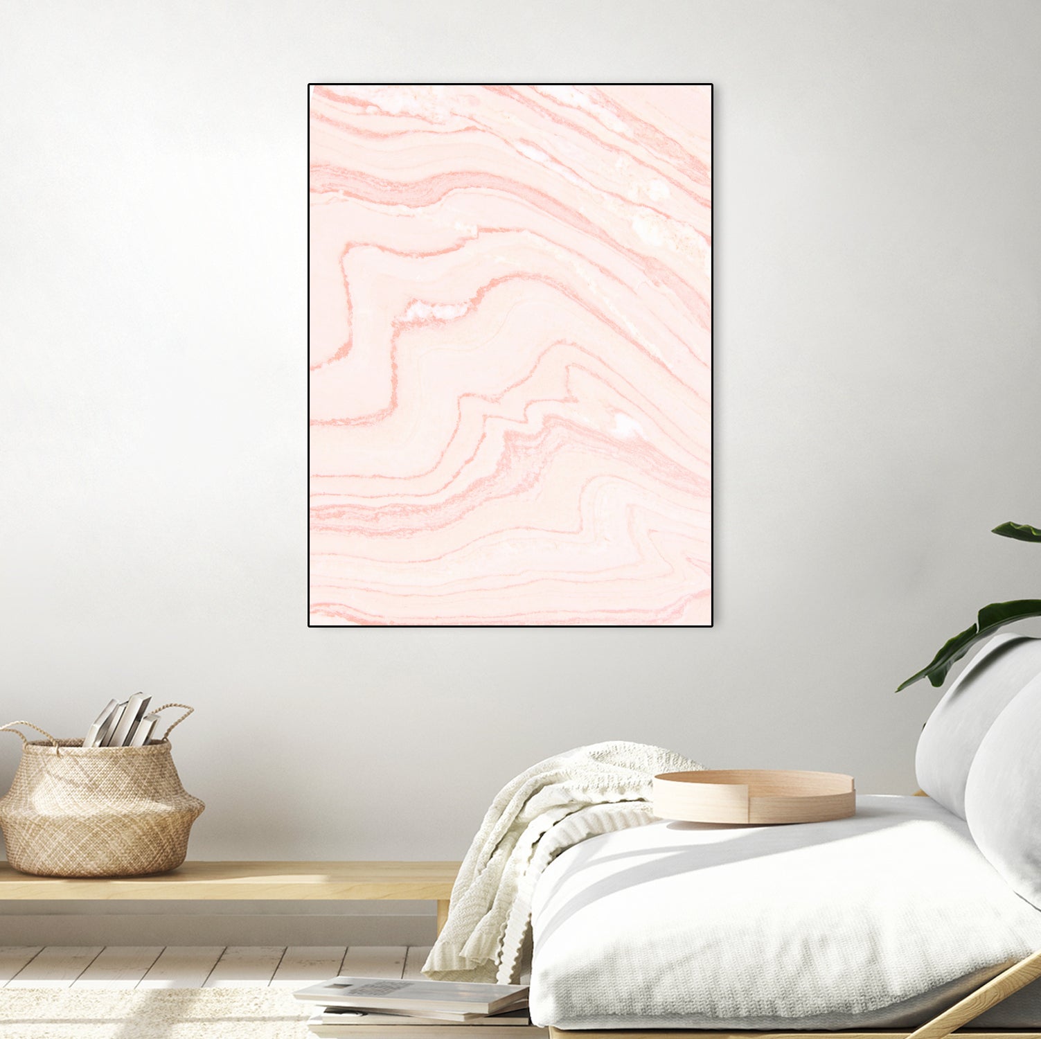 Blush Marble by Rebecca Allen on GIANT ART - pink mixed media