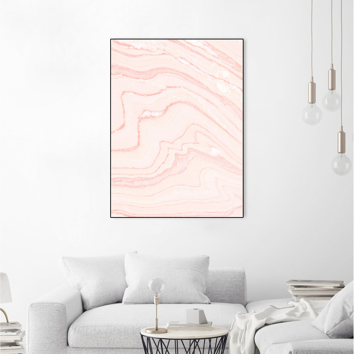 Blush Marble by Rebecca Allen on GIANT ART - pink mixed media