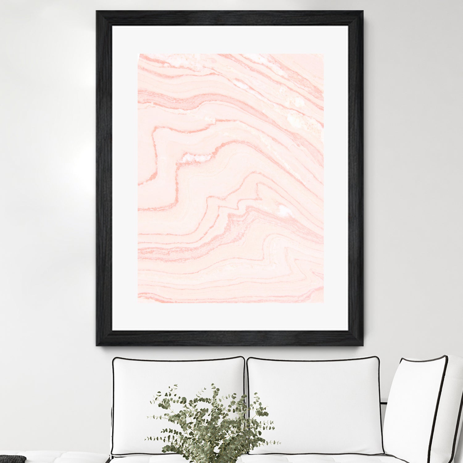 Blush Marble by Rebecca Allen on GIANT ART - pink mixed media